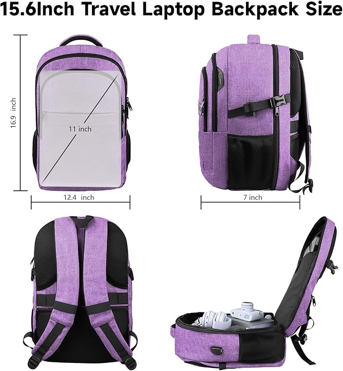 Lapsouno Travel Backpack, Travel Laptop Backpack, TSA Friendly Water Resistant - Image 6