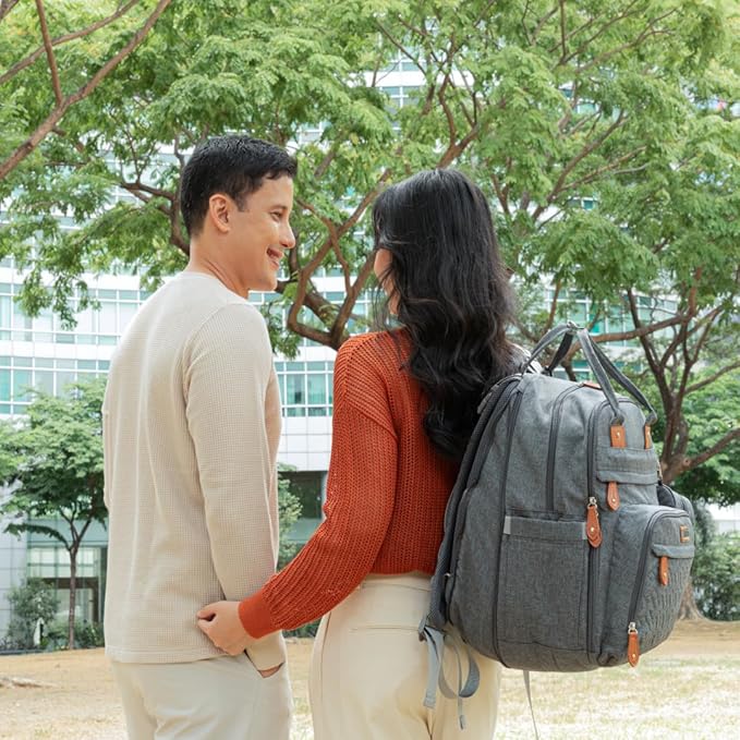BabbleRoo Extra Large Diaper Bag Backpack, Expandable Baby Bag - Image 8