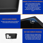 Dcolora 22 Inch Quartz Composite Bar Sink Black Undermount Small Granite - Image 4
