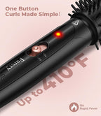 Farery 1.5 Inch Thermal Brush, Curling Iron for Smooth Bouncy Curls – Anti-Scald Hard Bristles, Lightweight, One-Button Start, Dual Voltage Travel Hair Tool with 360° Swivel Cord, 410°F Fast Heat