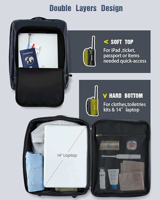 Gonex Waterproof Underseat Carry on Luggage - Image 4
