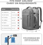 Carry On Backpack, 50L Extra Travel Laptop Backpack - Image 3