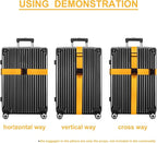 Luggage Straps for Suitcases TSA Approved Travel Belt 4 Pack by Chelmon - Image 5