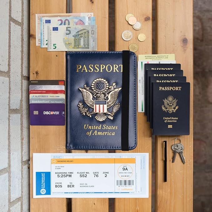 Passport Holder for Travel Passport Cover for Men Passport Wallet Case - Image 7