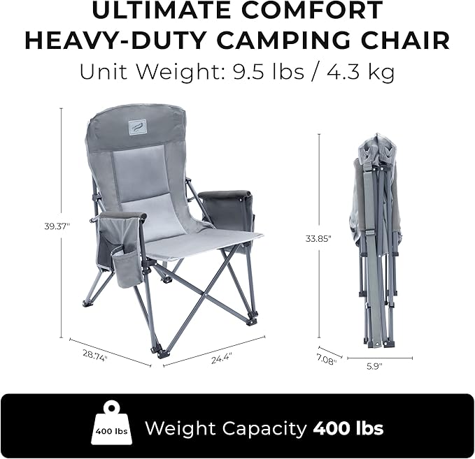 Heavy Duty Portable Folding Camping Chair - Image 3