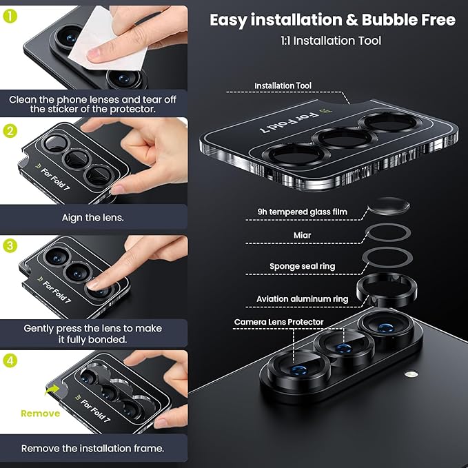 WSKEN for Z Fold 7 Camera Lens Protector Case Cover - Image 5