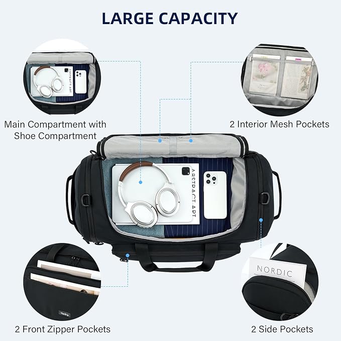Large Travel Duffle Gym Bag - Image 4