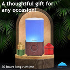 BlueHills Premium 2300 ML XL Large Essential Oil Diffuser Humidifier Combo for Large Room Home Huge Coverage Area 2 Liter Capacity Huge Diffuser with Décor LED Lights Square Dark Wood Grain - L003