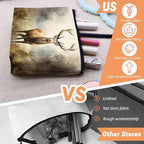 Cosmetic Bags Travel Makeup Toilet Case Waterproof Pouch for Women Girls 6.7X9.45inches - Stag in A Misty Forest Landscape