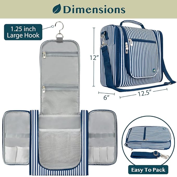 PAVILIA Extra Large Toiletry Bag Travel Bag - Image 2