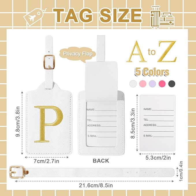 Personalized Initial Luggage Tags - Image 2