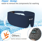 ALASKA BEAR Sleep Headphone Eye Mask w/Thin Speakers, Comfortable Flat Earphones - Image 7