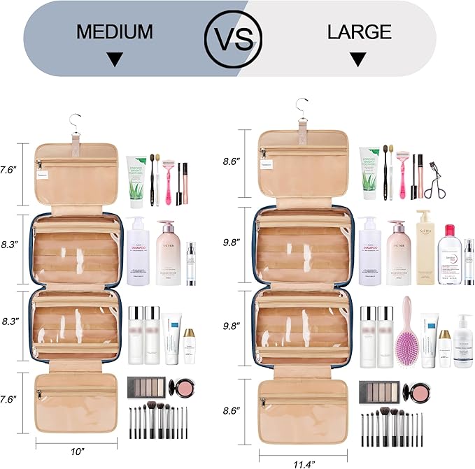 Travel Hanging Toiletry Bag for Women, - Image 2