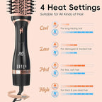 Hair Dryer Brush Set, Multifunctional Hot Air Brush for Salon Blowouts, Negative Ion Technology & Quick Drying, Shiny and Less Frizz, Blush Gold