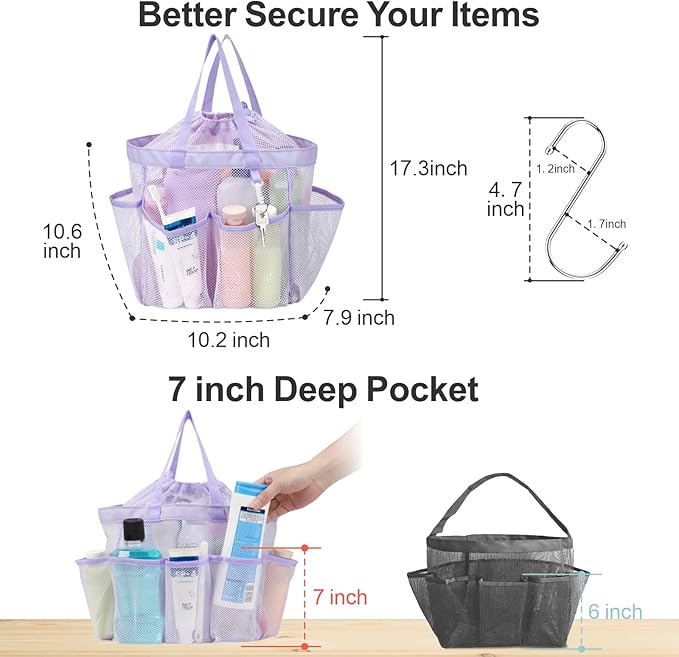 F-color Mesh Shower Caddy Portable - Image 5