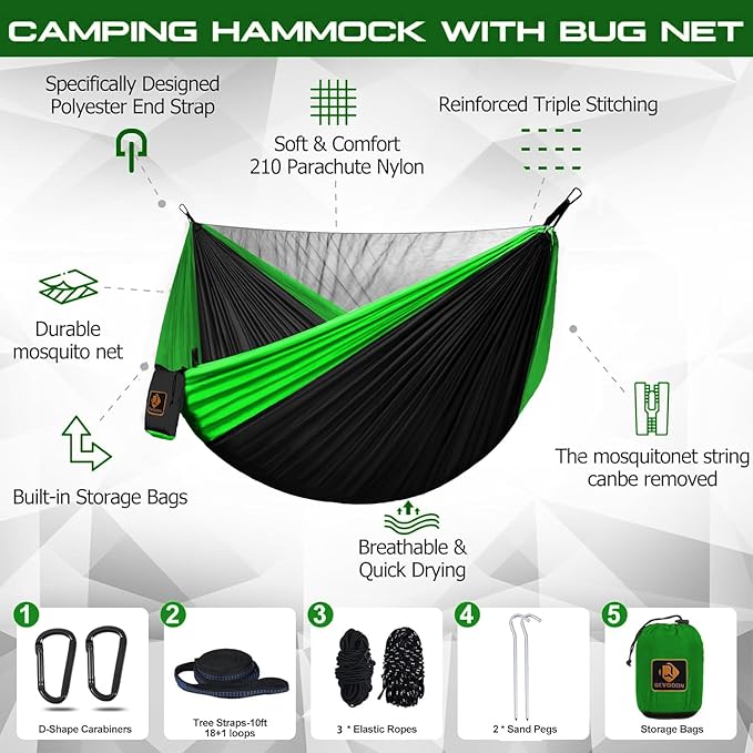 Camping Hammock, Portable Hammocks - Image 2