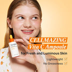 Torriden CELLMAZING Vita C Ampoule 30ml (1.01 fl.oz.) | Refining Sagging Pores and Skin Texture | 5D Vitamin C, Seaweed Complex, Panthenol | Korean Facial Serum