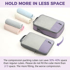 BAGAIL 6 Set/4 Set Lightweight Compression Packing Cubes - Image 6