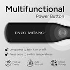 Enzo Milano - SX ENZOcool Professional 2-in-1 Hot Comb for Thick and Thin Hair, Close-to-Root Heating Straightener & Curler for Wavy Styles