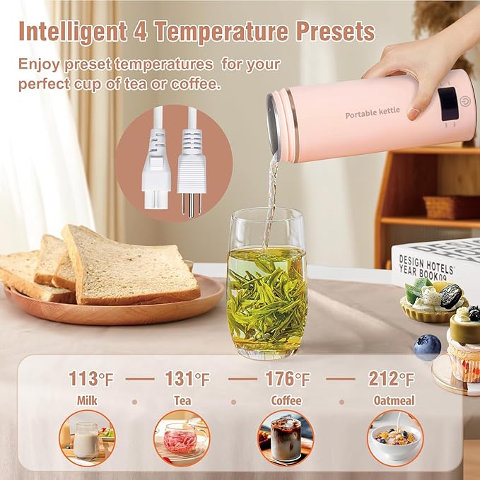 Travel Electric Kettle Portable Mini Kettle, Small Hot Water Boiler - Image 4