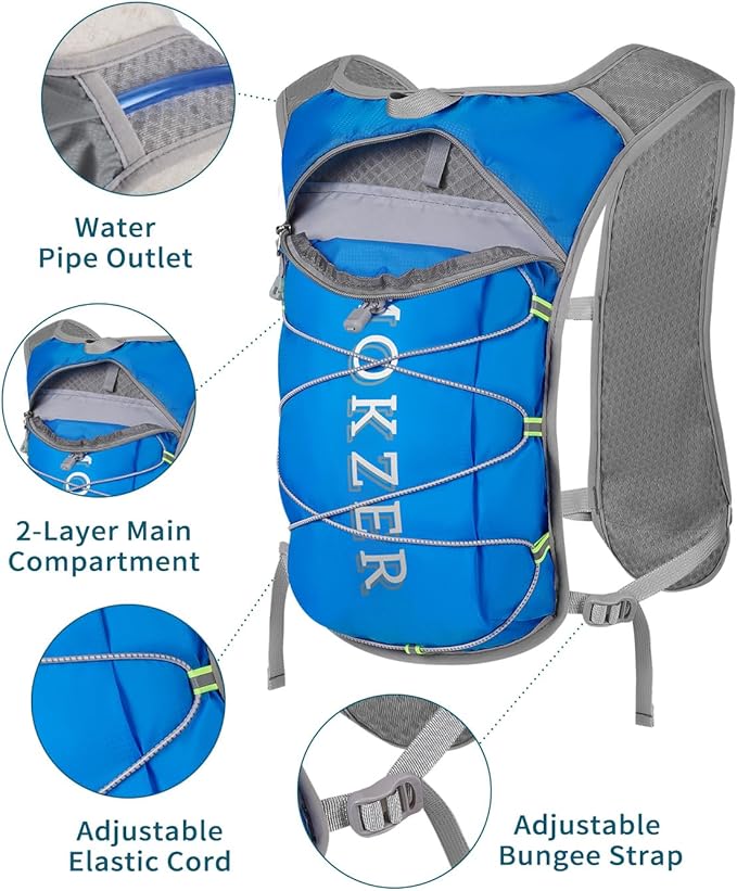 Running Hydration Vest with a 2L Water Bladder, Hydration Pack Lightweight - Image 3