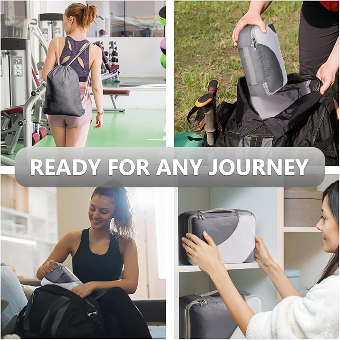 8 Set Packing Cubes for Travel, Gifts for Men, Anti-Tearing Suitcase Organizer - Image 8