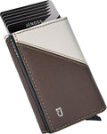 Jenoss Smart Wallet For Men: Full Grain Leather, Handcrafted, Slide Metal Pop by Jenoss-FinestSmartWallet