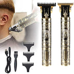 Unisex Hair Trimmer Kit - Cordless, Rechargeable, Waterproof, with Guide Combs for Men