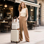 Coolife Luggage Sets Suitcase Set 3 Piece Luggage Set Carry On Hardside Luggage - Image 2