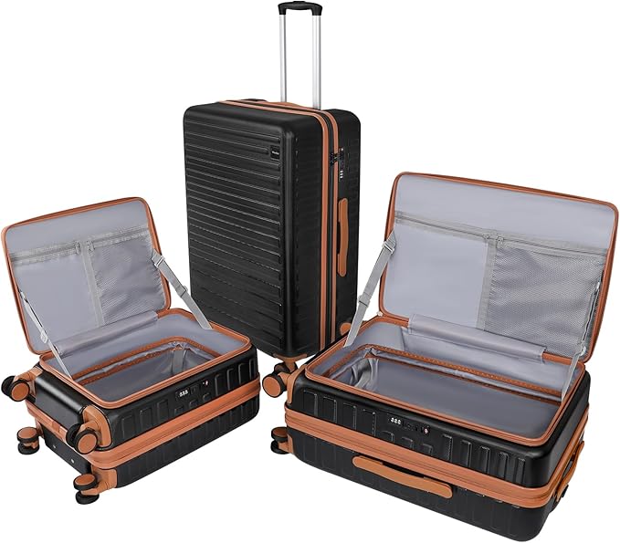 3-Piece 20/24 Top Opening Hardshell Lightweight Luggage and 28-Inch Clamshell by WireHot