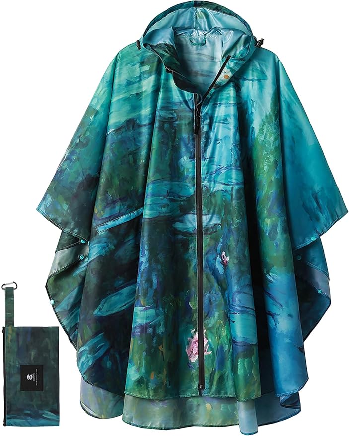 SaphiRose Rain Poncho Jacket Coat Hooded by SaphiRose