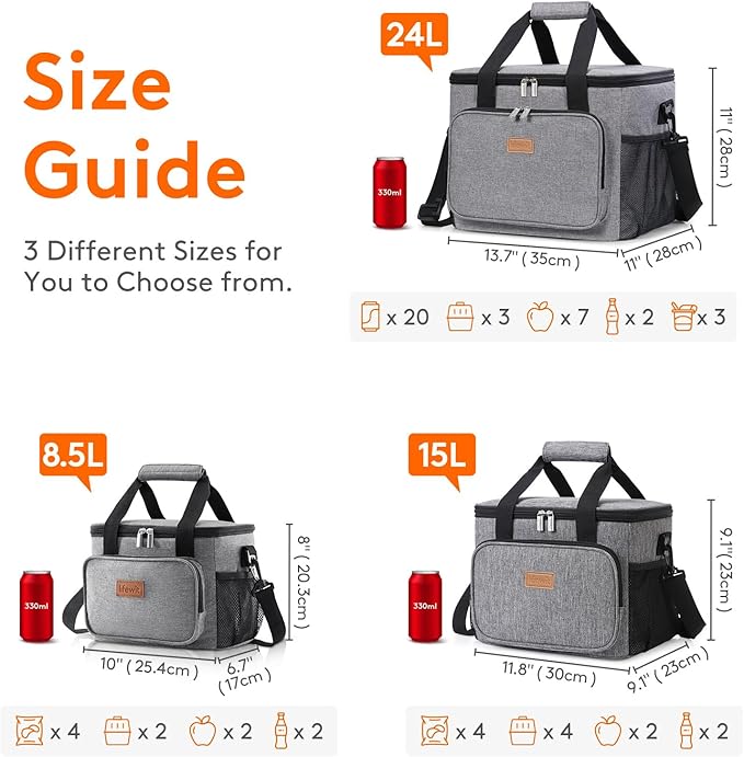 Lifewit Large Lunch Bag Insulated Lunch Box Soft Cooler Cooling Tote - Image 3