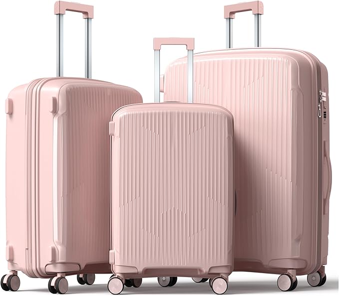 Nazhura Luggage Set, 3-Piece Hardside Suitcase Set, 20-inch Carry On, 28-inch by NazhuraGoodCompanionAtHome