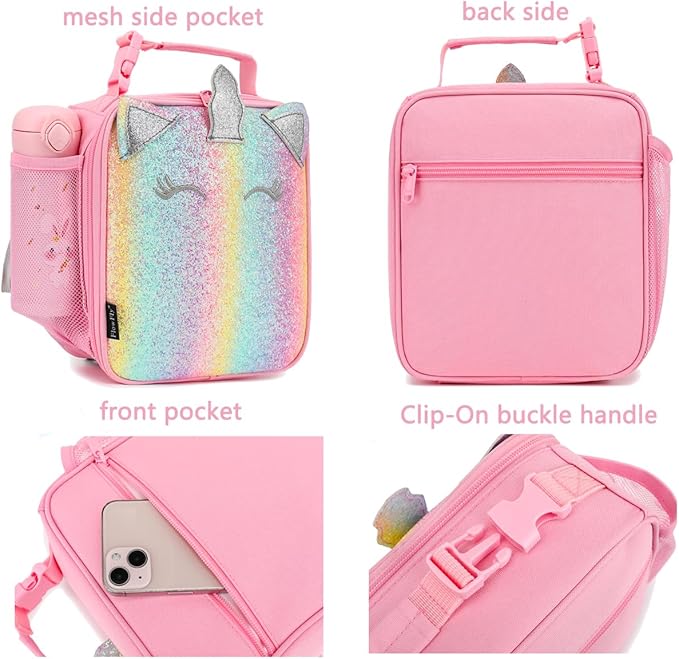 FlowFly Kids Lunch box Insulated Soft Bag Mini Cooler Back to School Thermal - Image 4