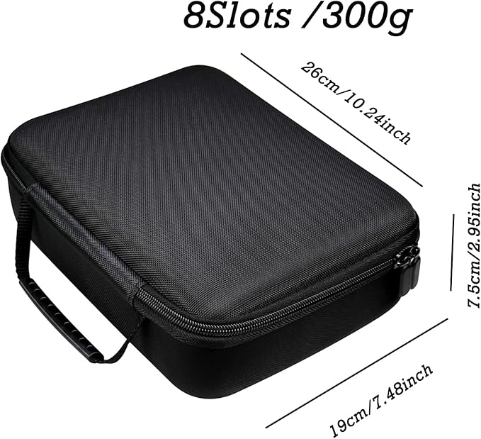 Juntan 8 Slots Hard Watch Travel Case, Portable Nylon Zipper Storage Organizer - Image 2