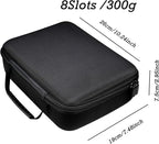 Juntan 8 Slots Hard Watch Travel Case, Portable Nylon Zipper Storage Organizer - Image 2