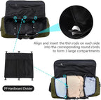 110L Expandable to 140L 32” Foldable Oxford Soft-Sided Rolling Duffle Bag - Image 5