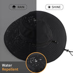 Home Prefer UPF50+ Mens Sun Hat Wide Brim Fishing Hat Foldable Large Brim UV - Image 6