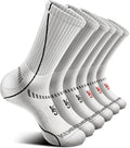 BULLIANT Compression Socks for Men 6Pairs, Athletic Crew Socks Cushioned For by BULLIANT