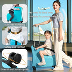 N-A Kids Ride On Suitcase with Wheels, Scooter Luggage - Image 2