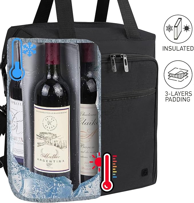 ALLCAMP 6 Bottle Wine Gift Bag - Image 4
