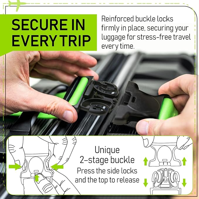 Untethered Ultimate Travel Set: 4 Premium Luggage Straps and 4 Silicone Tags - Image 7