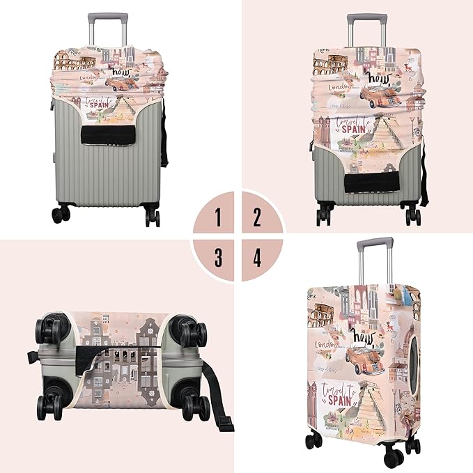 Travel Luggage Cover Suitcase Protector Fits 18-32 Inch Wheel Covers - Image 3