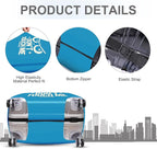 ANNA QUEEN Funny “Don’t Touch Me” Luggage Cover, Bold Blue Suitcase Protector - Image 4