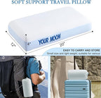 YOUR MOON Memory Foam Travel Pillow, Pure Cotton Cover, Compressible Camping - Image 2