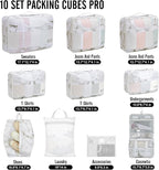 Veken 10 Set Packing Cubes for Travel Essential, Suitcase Organizer Bags in 4 - Image 2