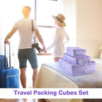 Reginary 6 Set Travel Packing Cubes Luggage Organizer Set Lightweight Suitcase - Image 5