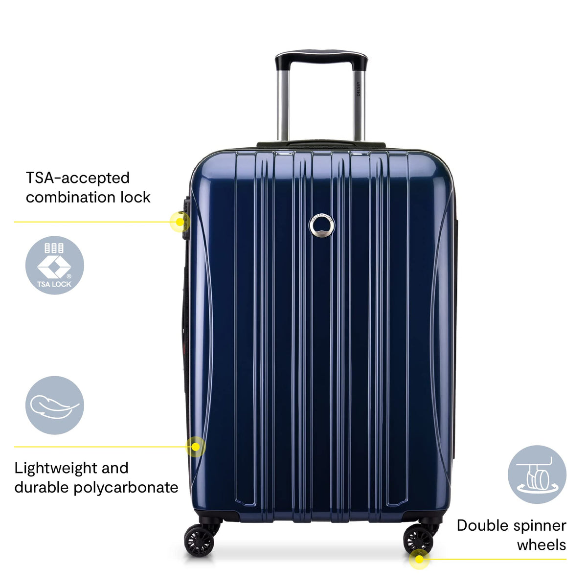 Helium Aero Hardside Expandable Luggage with Spinner Wheels (Blue Cobalt / Carry-On 19 Inch)