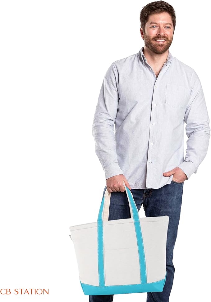 CB STATION Medium Classic Canvas Tote Bag - Image 5