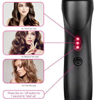 Electric Hot Comb Hair Straightener Heat Pressing Comb Curling Flat Iron Curler Hair Straightener Brush for Natural Black,Anti-Scald Beard Straightening Electric Press Comb (Purple-3-Gear)